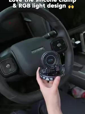 360° rotation, RGB ambient lights, and wireless charging. What else do you even need? 😮‍💨👇 #RGBwirelessingchargingcarphoneholder#TikTokShopcarfinds#dealsforyoudays #coolgadgets #caraccessories 