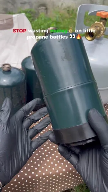 Propane Tank Adapter with Gauge - 1lb to 20lb Propane Tank Converterregulador para rellenar cilindros de gas #propanerefill #gaspropano #cilindrosdegas #estufas #DealsForYouDays
