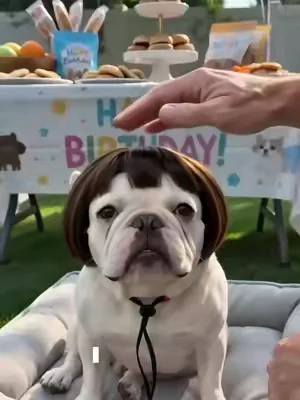 Your dog needs a new look. 💇‍♀️🐶 Comfortable, cute, and absolutely ridiculous in the best way. #petwig #dogsoftiktok #funnypets #tiktokshop #tiktokshopmemorialday 