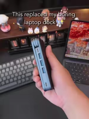 Don’t buy this 2-in-1 dock unless you want easier work when you’re on the go 🤯 #laptopstand #portabledockingstation #workonthego #laptopaccessories