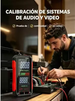 Detecta automáticamente parámetros eléctricos y simplifica el proceso de medición para cualquier usuario.#videowave #electricalwork #multimerica #HomeElectricalTest #smartmultimeter 