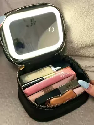 #minibag #black #makeupbag #makeupmirror #coffeetime 