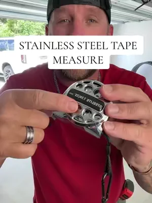 Stainless steel, rust-proof, and built to last — this tape measure is the last one you’ll ever need to buy. #TapeMeasure #Tools #HomeImprovement #Woodworking #DadTools 