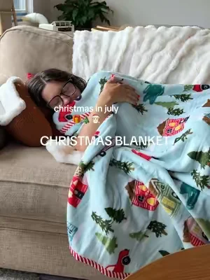 less than 350 left in stock - go snag this cutie!! @QVC, Inc  #christmasinjuly #christmas #blanket #dealsforyoudays #christmasblanket 