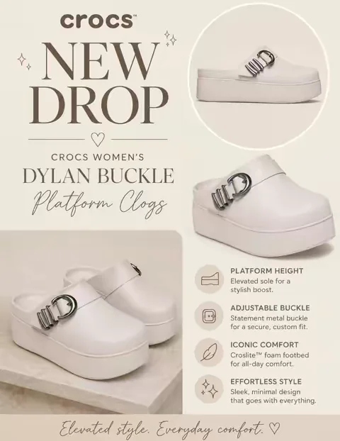 New Crocs Women's Dylan Buckle Platform Clogs #tiktokshopcreatorpicks #crocssuperbrandday 