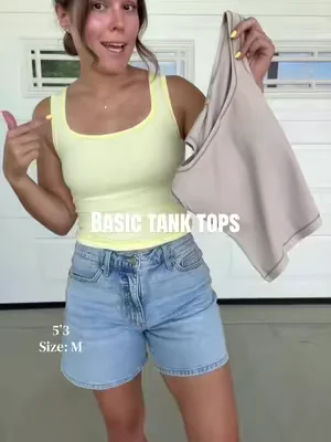 The perfect basic tanks for summer!! #basictank #tanktop #builtinbra #summertanktops #dealsforyoudays 