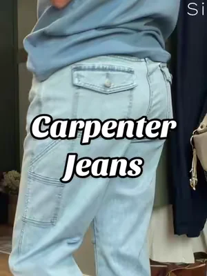 Carpenter barreled jeans by @Flamingals #carpenterjeans #barreljeans #fashionover50 #DealsForYouDays #tiktokshopcreatorpicks 