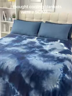 Skeptics, listen up! 🗣️ This cooling blanket is the real deal for night sweats and hot sleepers. It’s an investment in your sleep that you will not regret. Grab it on sale right now in the orange cart! 👇🛒 #coolingblanket #summerwins #tiktokdealsforyoudays #heatwave #hotsleeper 