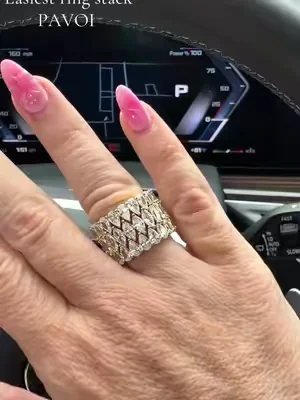 Easiest ring stack by Pavoi #pavoi #TikTokShopCreatorPicks #dealsforyoudays #ringstack #summerwins 