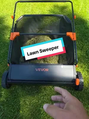 Lawnsweeper by Vevor I have used this to pickup   lots of different yard debris #lawnsweeper #lawncare #yardwork #vevor #dealsforyoudays 