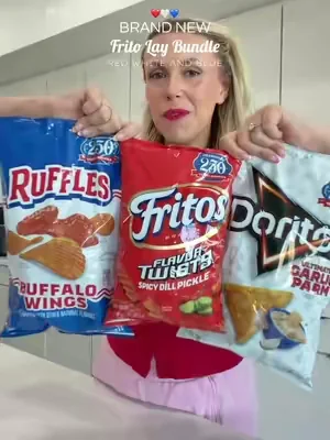 #ad do not miss out on this limited edition red white and blue Fritos lay chip collection #fritolay @Frito-Lay Brands 