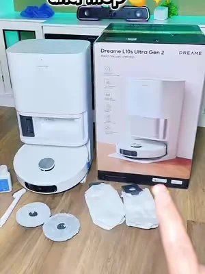 DREAME L10s Ultra Gen 2 Robot Vacuum and Mop, 10,000Pa Suction, MopExtend Tech, All-in-One Base Station, 75 Days Auto-Empty, Mop Self-Washing&Drying, Smart Obstacle Avoidance, Carpet Cleaning #dealsforyoudays 