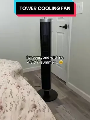 Honestly I can’t sleep any other way 😴 #coolingfan #towerfan #sleephack #summerheat #tiktokshopcreatorpicks 