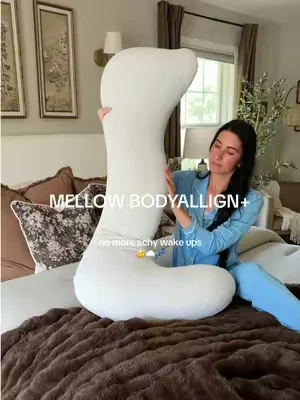 The best night of sleep for the side sleepers 🙌🏼 #mellowsleep #mellowbodyalignpillow #bodypillow #ergonomicpillow #sidesleeper 