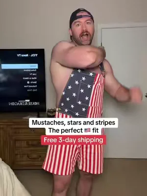 These American flag overalls are absolutely goated #usa #americanflag #overalls #fourthofjuly #4thofjulyoutfit 