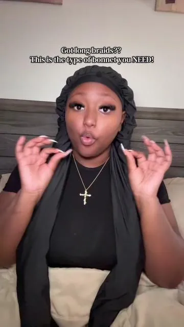 Protect your braids with this! 💕 #bohobraids #protectivestyles #blackhaircare #hairtiktok #fypシ 