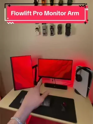 Every setup needs this #flowliftpro #monitorarms #huanuo #dealsforyoudays #monitormounts 
