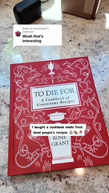 Replying to @eesmitty84 I know it sounds strange... but stay with me 👀📖 This cookbook is made from recipes found on real gravestones, and somehow it's one of the most fascinating books I've ever seen. Equal parts history, nostalgia, and conversation starter, it's the kind of gift people remember. #tiktokshopcreatorpicks #tiktokshopstockup #summervibes #dealsforyoudays #cookbook 