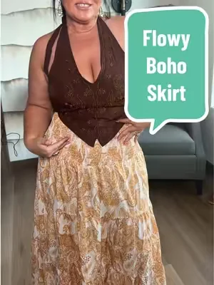 🌺💕 The skirt that instantly makes an outfit feel put together. This flowy paisley maxi is lightweight, comfortable, and gives effortless boho-chic vibes wherever you go. @AORUNOVA  #DealsForYouDays #BohoMaxiSkirt #PaisleyStyle #FlowyFashion #SummerOOTD 