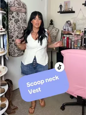 This vest is giving effortless coastal chic. 🤍 The tailored fit, linen look, and neutral color make it the perfect piece to elevate denim shorts, trousers, or your favorite summer skirt. Simple, classy, and so versatile! @Imily Bela Shop  #DealsForYouDays #LinenVest #CoastalStyle #QuietLuxury #SummerFashion 