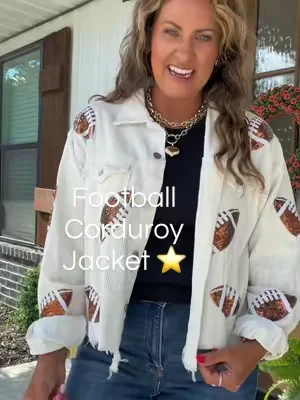Restocked all Colors @Ommig #footballjacket #corduroy #sportsmom #footballseason  