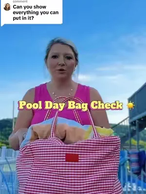 Replying to @mamakenzpicks 🛍️ Tap the link and check out this bag before your next beach or pool trip! POV: Someone asked how much the Lee large-capacity plaid shoulder bag can actually hold, so I packed it for a full pool day! ☀️🏖️ From towels and sunscreen to snacks, water bottles, and all the random mom essentials, this stylish shoulder tote handled everything without feeling bulky. If you’re looking for the perfect summer tote bag, beach bag, pool bag, travel bag, or everyday carry bag, this TikTok Shop find might surprise you. The amount of storage in this bag is honestly impressive! @Lee Handbags_Totebags  #PoolDayEssentials #BeachBagMustHave #MomBagFinds #DealsforYouDays #TiktokShopSummerTurnUp 