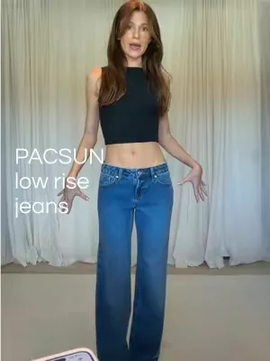 low rise jeans done right cannot get over the sale price of these 🥲 @pacsun #pacsun #pacsunjeans #denimtok 