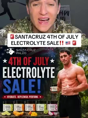 SANTACRUZ 4TH OF JULY ELECTROLYTE SALE‼️🇺🇸🚨 #santacruzmedicinals #4thofjuly #dealsforyoudays #electrolytes #usa🇺🇸 @Santa Cruz Paleo @SantaCruzPaleo 