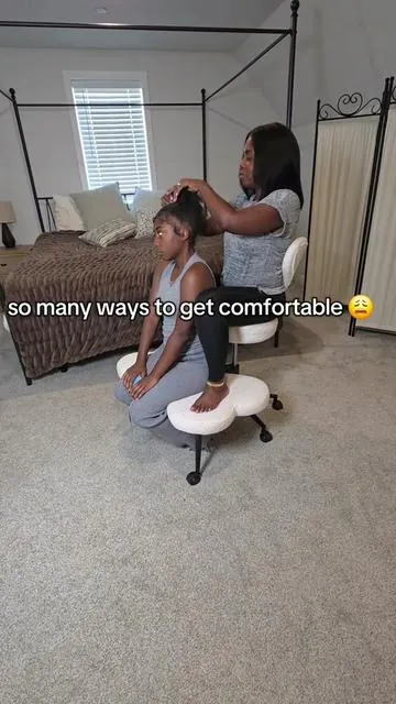 Kids hair and desk chair. perfect for braiding, styling on wash day.  It's also am office chair. #naturalhair #dealsforyoudays #tiktokshopsummerturnup #weeklydeals #summervibes☀️ 