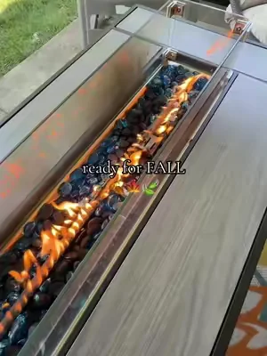 I can smell the pumpkin spice 🎃 #propanefirepit #firepit #patioseason #dealsforyoudays #readyforfall 