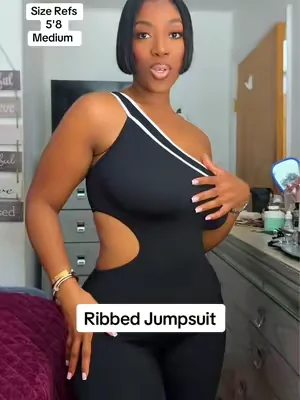 Ribbed Jumpsuit @Rongtuo Clothing  #SummerVibes #tiktokshopdealsforyoudays #ribbedjumpsuit #jumpsuit #tummycontrol 