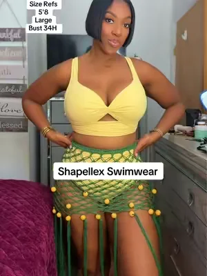 Two piece swimwear @SHAPELLX  Coverup :Shein  Item ID 453357564 #SummerVibes #tiktokshopdealsforyoudays #highwaistswimwear #twopieceswimsuit  #shapellxswimsuit 