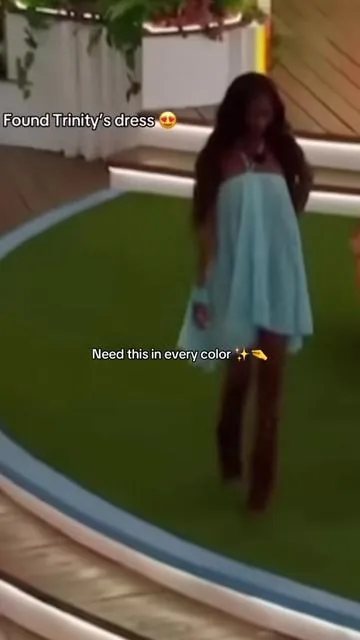 I can’t believe it’s on TikTok shop I’m obsessed #LoveIsland #trinity #summerdress #loveislandoutfits #fyp 