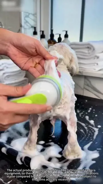 This bath massage brush makes washing your dog at home so easy—and saves you a ton of money!#tiktokmademebuyit #fyp #tiktokshop #tiktok