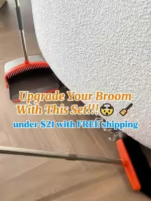 Don't go to the big supermarket to buy those expensive and difficult brooms. This broom is cheap and free shipping.#fyp #broomanddustpan #dealsforyoudays #broomset #SummerWins