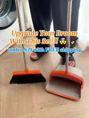 Don't go to the big supermarket to buy those expensive and difficult brooms. This broom is cheap and free shipping.#fyp #broomanddustpan #dealsforyoudays #broomset #SummerWins