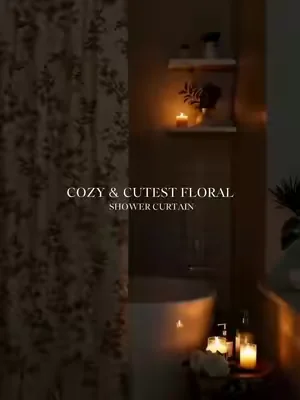 Bathroom glow-up just got REAL ✨ This is your sign to get the cottagecore bathroom of your dreams. Instant transformation! #showercurtain #bathroomdecor #cottagecore #homefinds #dealsforyoudays  