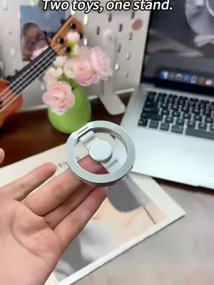 2- in-1 spinner & phone stand. #magneticphonestand #fidgetspinner #phoneholder #coolgadgets #fidgettoy 