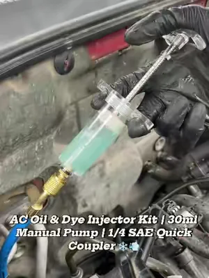 Avoid a $1000 mechanic scam! ❌ Stop running your car AC dry and blowing your compressor. This easy manual AC oil & dye injector is a lifesaver—just plug, pump, and stay cool! 🥶 Click the bottom left link to get yours before we sell out! 🛒👇 #acoilinjector #diycarrepair #carac #carguy #tiktokshop