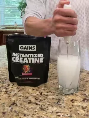 The highest quality of creatine Monohydrate @Gains In Bulk #gainsinbulk #creatinemonohydrate #instantizedcreatine 