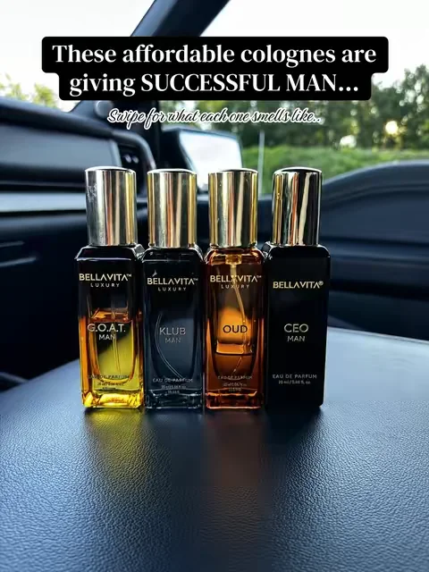 These affordable colognes smell way more expensive than they are. CEO Man gives luxury hotel lobby vibes, G.O.A.T. Man is the scent of the guy everyone notices, Oud smells like old money and confidence, and Klub Man has that successful entrepreneur on vacation energy. Which one would you wear? 👇 #mensfragrance #cologneformen #fragrancetiktok #mensstyle #smellgoodfeelgood 
