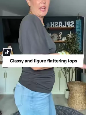 High quality at affordable prices! This waist cinching top has such a figure flattering cut and the material feels amazing on your skin!  #tiktokshopcreatorpicks #dealsforyoudays #midsizefashion #over50style #classystyle 