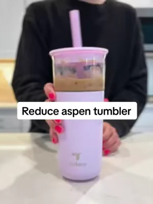 A tumbler designed specifically for iced coffee and in the prettiest colors?! #icedcoffee #icedcoffeecup #glasstumbler @Reduce 