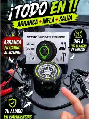 Llegas tarde a clase o al trabajo, y el auto no arranca. Justo el día que tenías examen o reunión. 📚😤 Con el estrés cualquiera conecta mal los cables. Pero nuestro arrancador tiene protección anti-inversión: si te equivocas, te avisa sin chispas ni daños. Arrancas en segundos, y de paso inflas esa llanta que siempre pierde aire. Llega tarde, pero llega. Y con el celular cargado. ⏰🚙 #jumpstarter#jumpcable #DealsForYouDays #TikTokShopDealsforYouDays #SummerWins