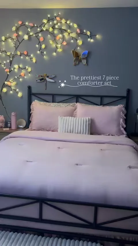 So pretty ✨ #comforter #comforterset #pinkbedding #dealsforyoudays #summerwins 