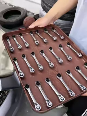 This compact 1/4 inch double-ended ratchet wrench is a real game-changer!72-tooth design works smoothly even in super tight spots.Perfect for car maintenance, bike repair and daily DIY jobs.Must-have practical tool for every toolbox! #AutoTools #DIYTools #CarRepair #HandTools #fyp