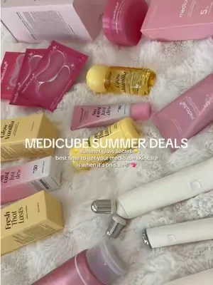 ALWAYS wait for those medicube deals, you’re welcome ✨ @medicube global @medicube US Store  #medicube #summerglow #summerskincare #glassskinroutine #dealsforyoudays 