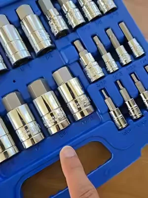 CASOMAN 33 Piece Master Hex Bit Socket Set includes SAE and Metric sizes with durable S2 steel bits and CR-V sockets for automotive, shop, and home repairs. Complete Allen socket set with organized storage case, multiple drive sizes, and coverage from 2mm to 19mm and 5/64 inch to 3/4 inch. #garagetools #puntas #impactdriver #impactsocket #mechanictools 