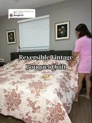 Replying to @Rachel | My Purple Life 💜 I hope you love it!! This reversible quilt is perfect for summer and year round but grab it quick bc colors are selling out! #tiktokshopcreatorpicks #bedding #quilt #comforter #bedroommakeover