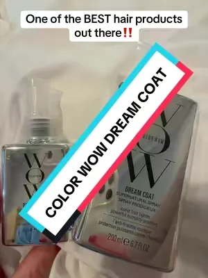 Color Wow Dream Coat Anti-Frizz Treatment - Full Size Treatment and FREE Mini Treatment - Heat Protectant for Smooth Hair #hairgloss #dreamcoat #colorwow #shinyhair #tiktokshopcreatorpicks @Color Wow Hair 